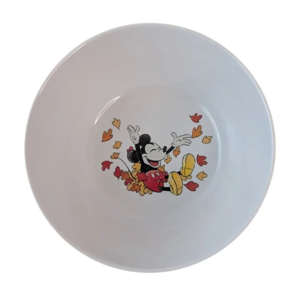 Pottery Barn Kids Mickey Mouse Thanksgiving Dinnerware Plate Bowl Cup Fork Spoon